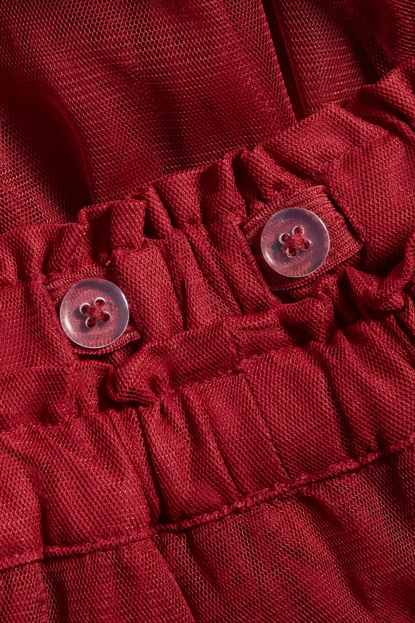 Kids' red mesh skirt