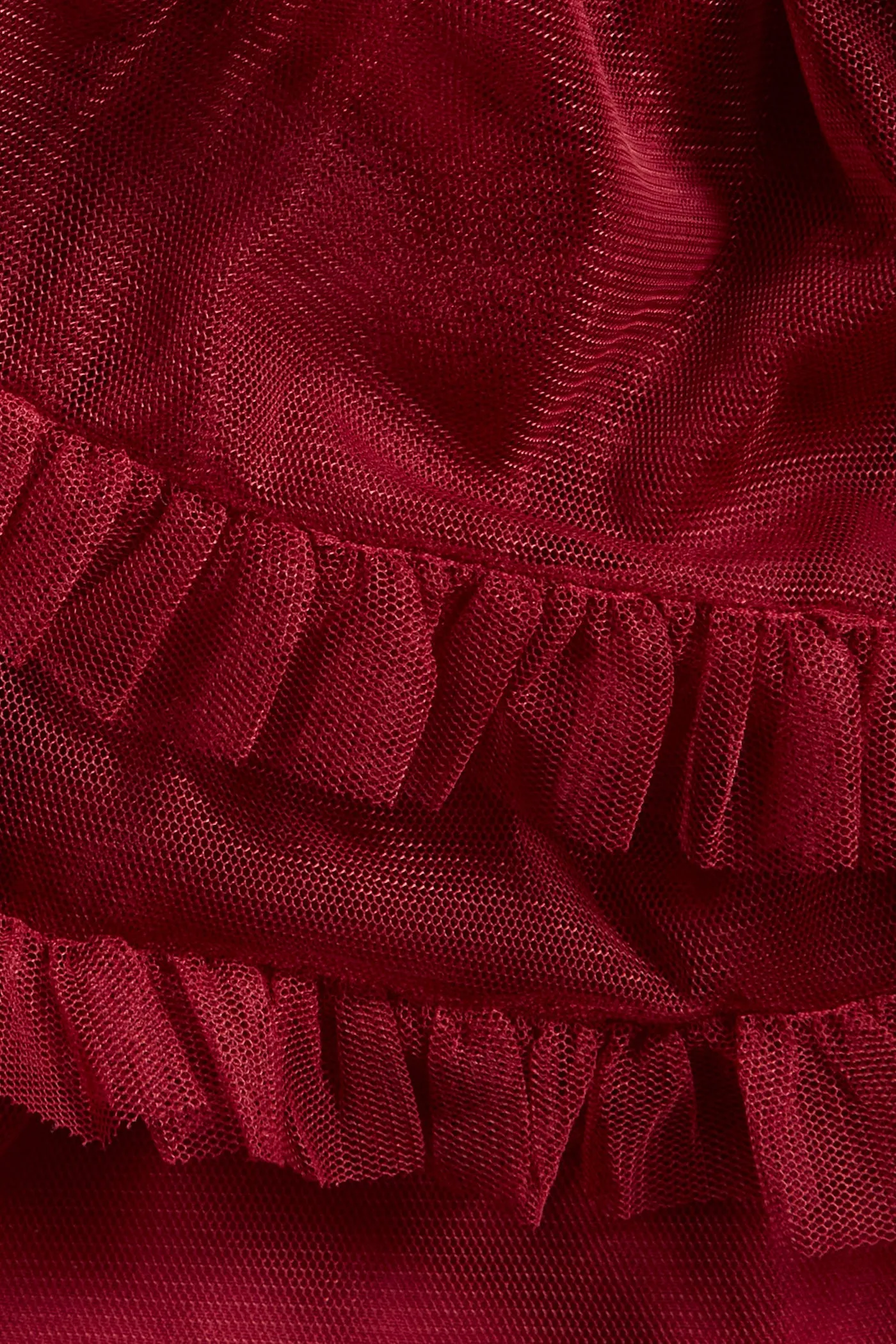 Kids' red mesh skirt