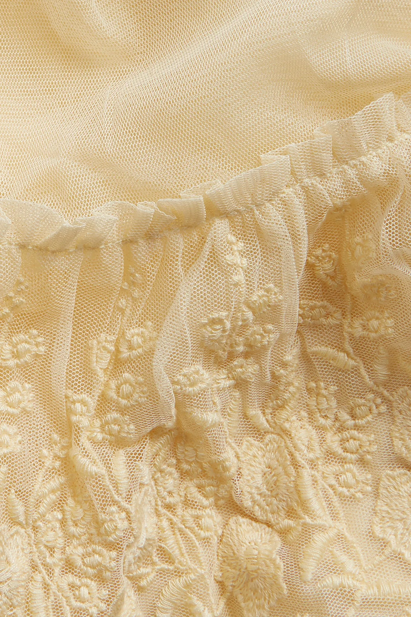 Kids' yellow mesh skirt