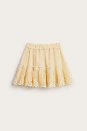 Kids' yellow mesh skirt