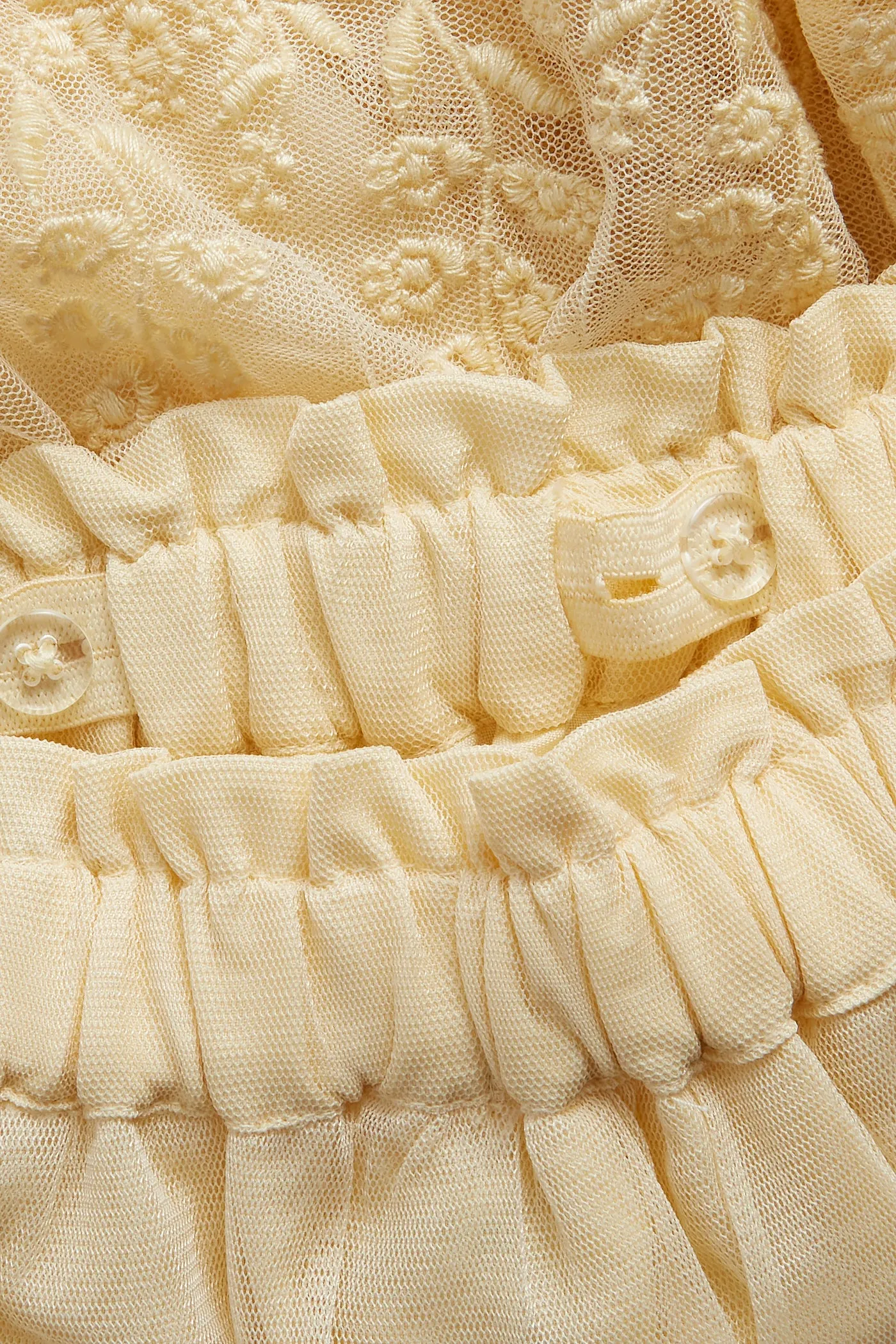 Kids' yellow mesh skirt