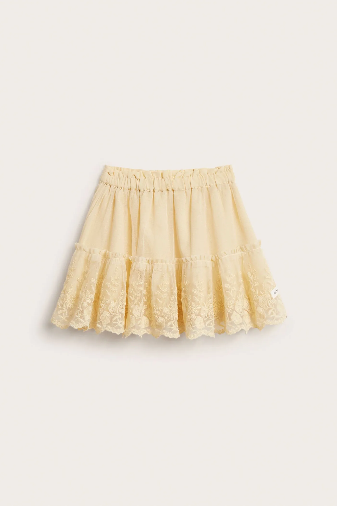 Kids' yellow mesh skirt