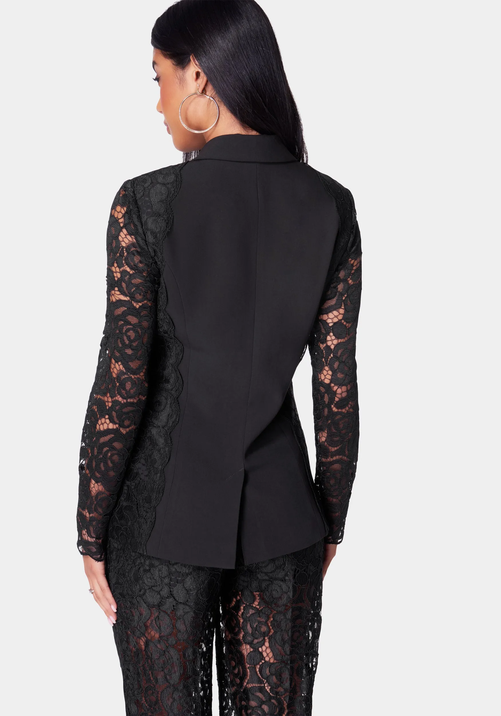 Lace Combo Tailored Jacket