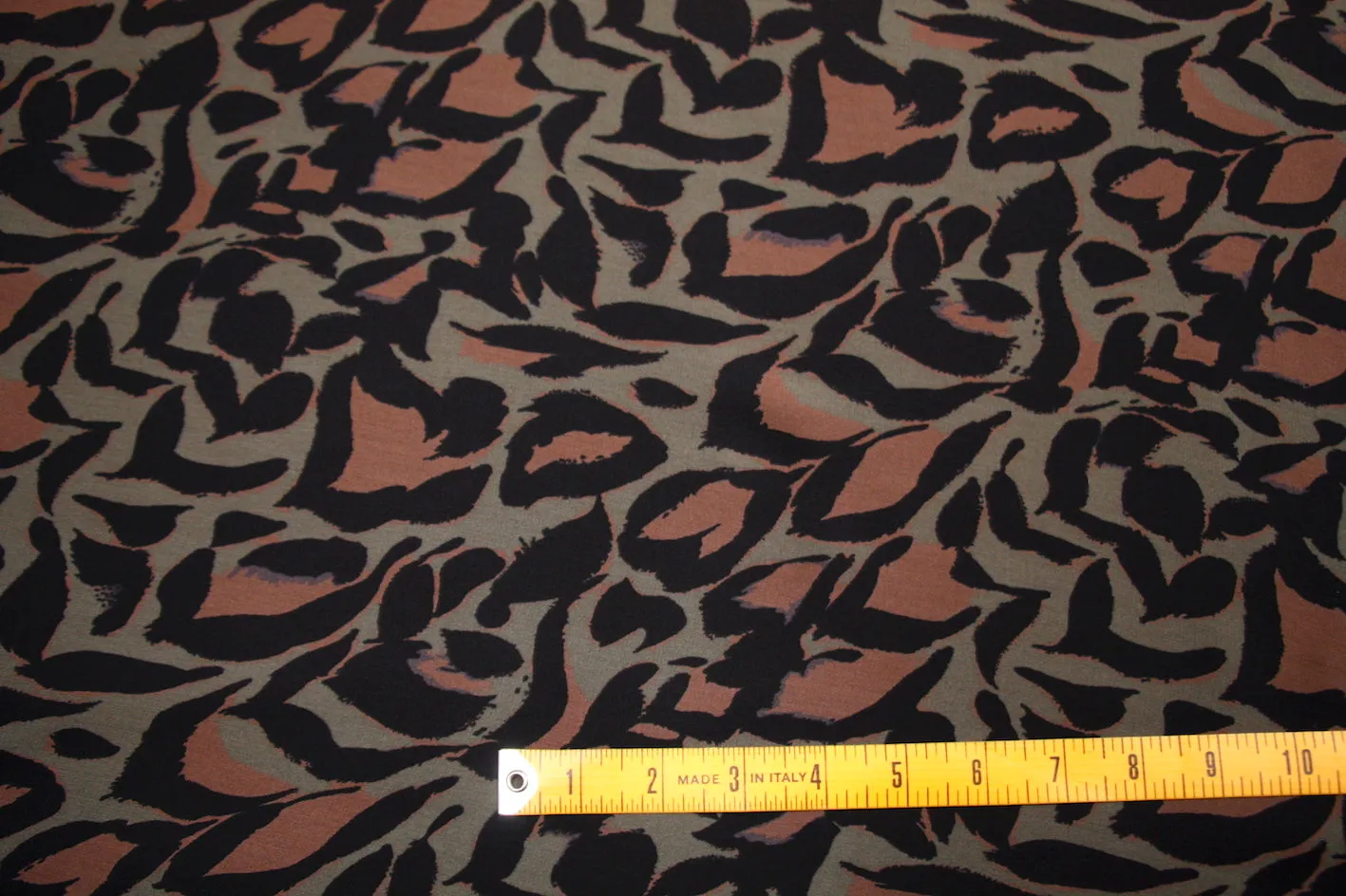 Last Chance of Camo Cat Khaki Silk Georgette