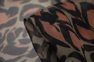 Last Chance of Camo Cat Khaki Silk Georgette