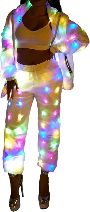 LED Light up Jacket For Women and Men Unisex Novelty Costume For Burning Man Party Carnivals Halloween Xmas Raves