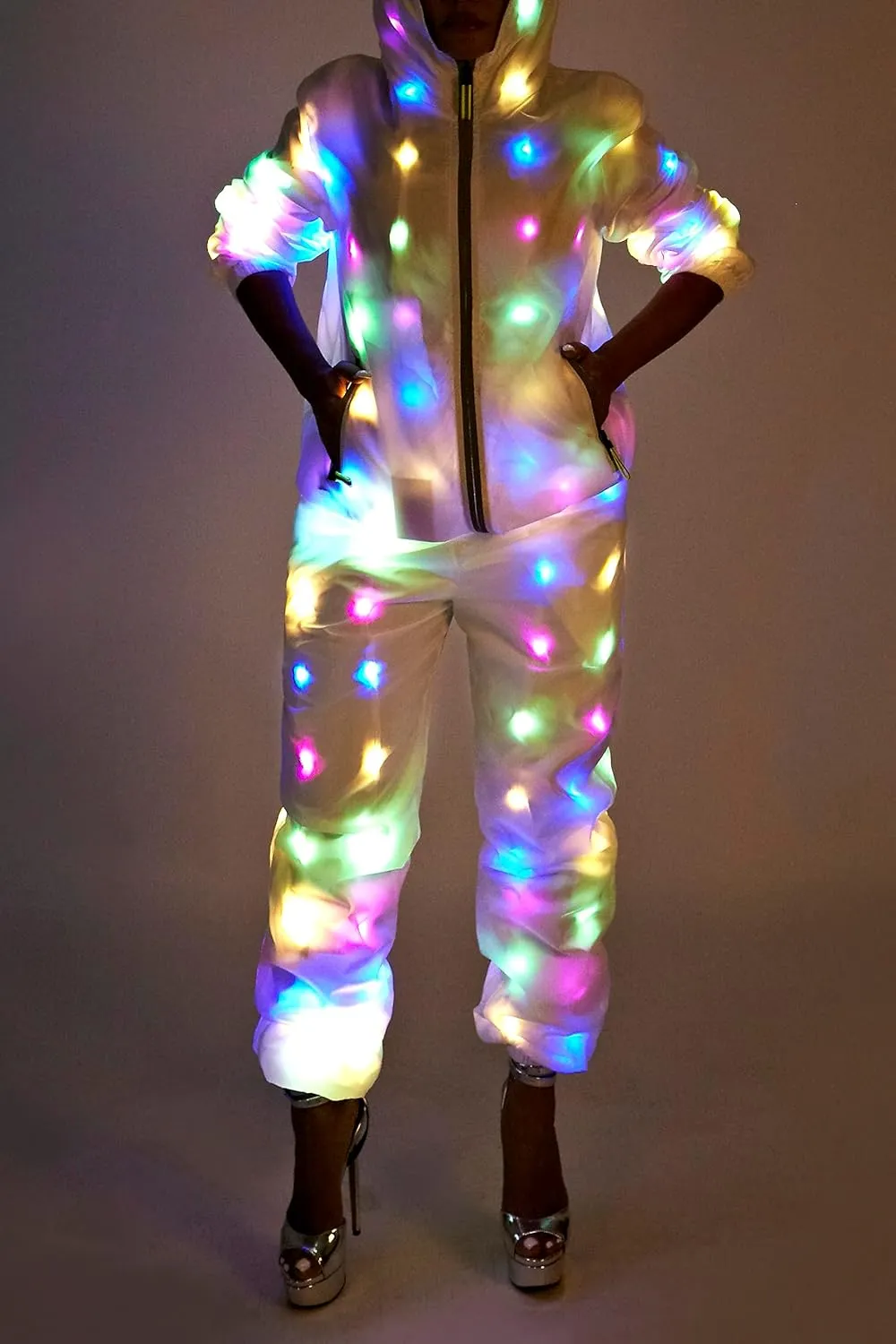 LED Light up Jacket For Women and Men Unisex Novelty Costume For Burning Man Party Carnivals Halloween Xmas Raves