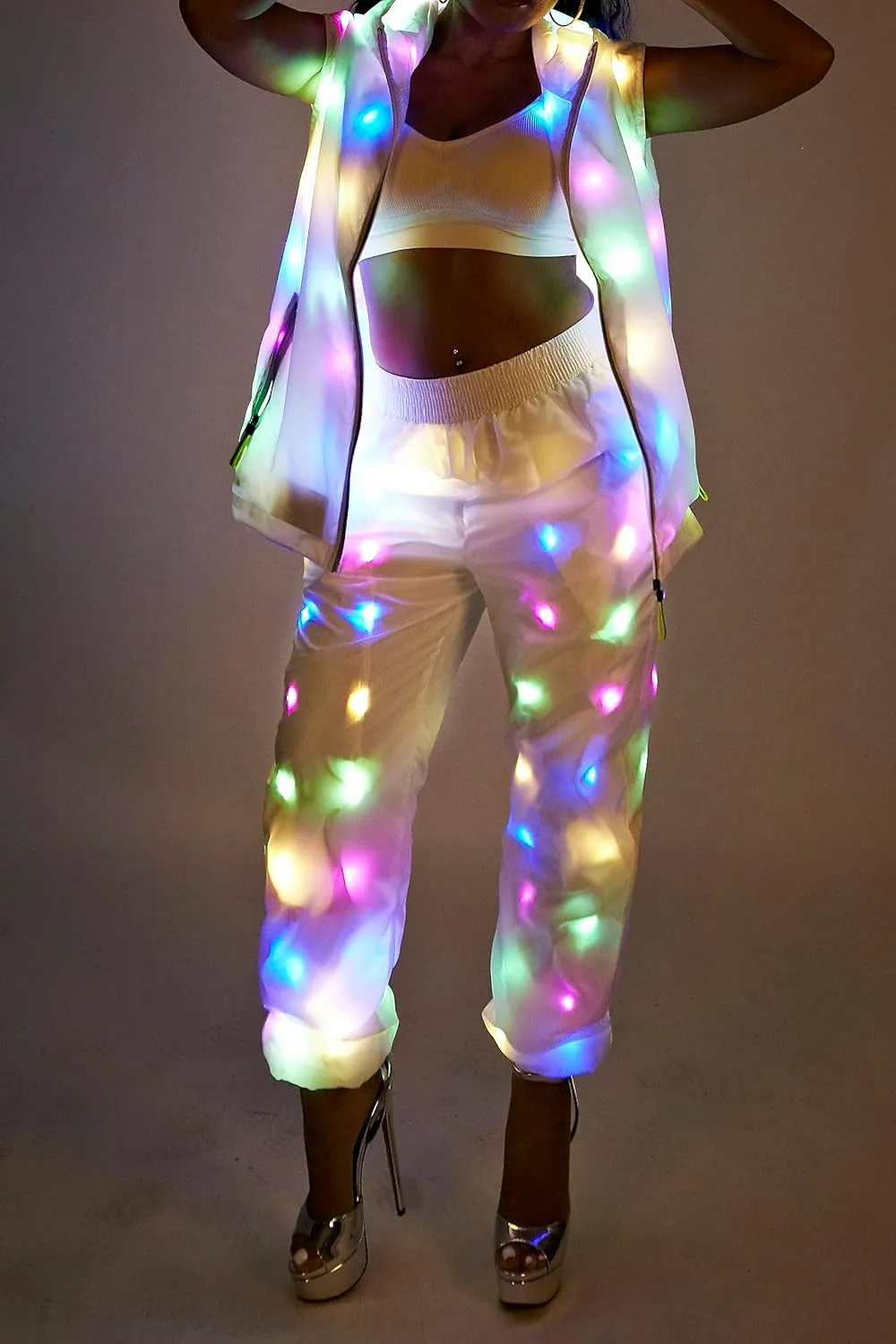 LED Light up Jacket For Women and Men Unisex Novelty Costume For Burning Man Party Carnivals Halloween Xmas Raves