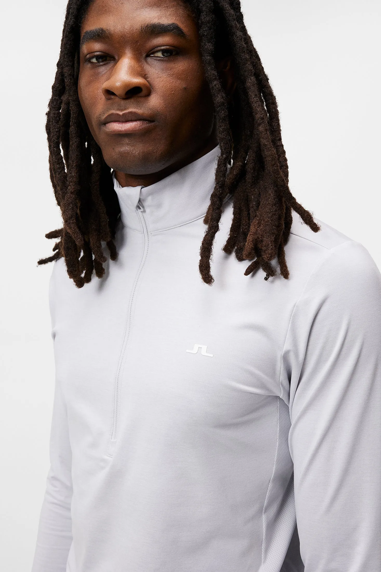 Luke Half Zip Mid Layer / Light Grey Melange