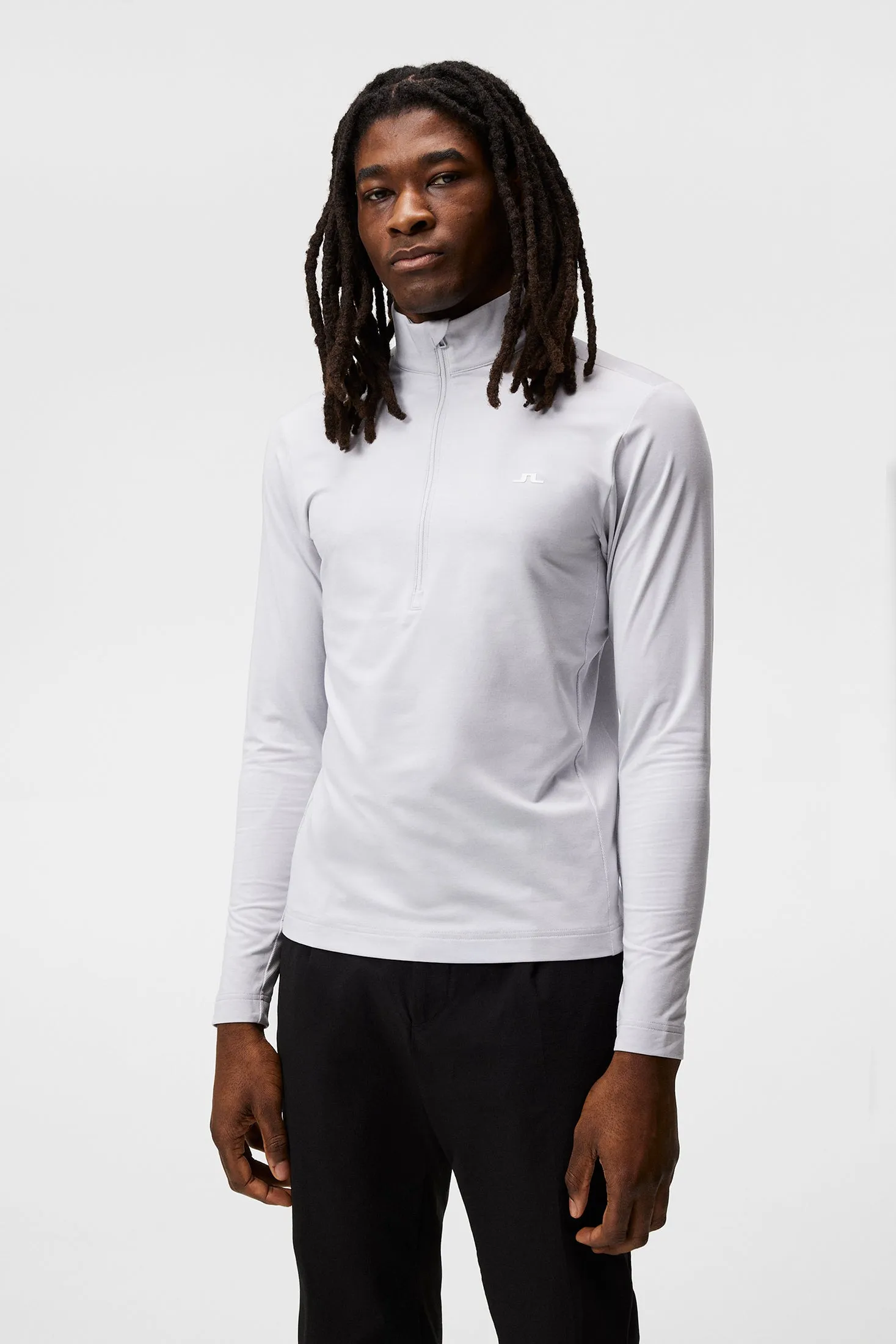 Luke Half Zip Mid Layer / Light Grey Melange