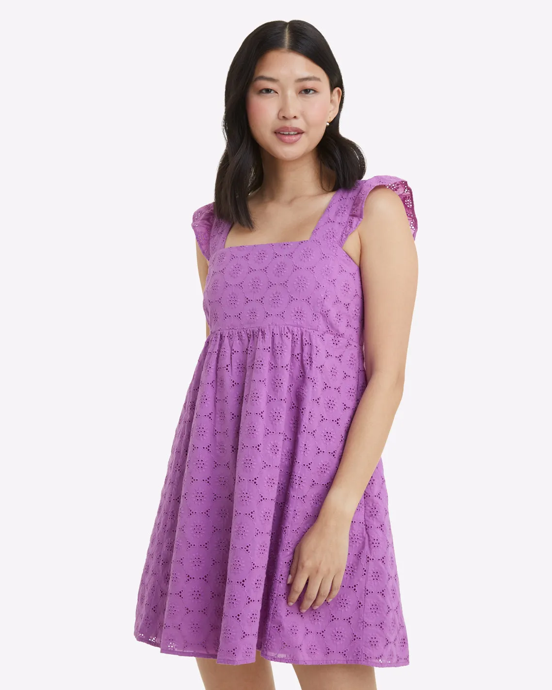 Maddie Babydoll Dress in Eyelet