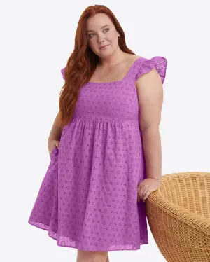 Maddie Babydoll Dress in Eyelet