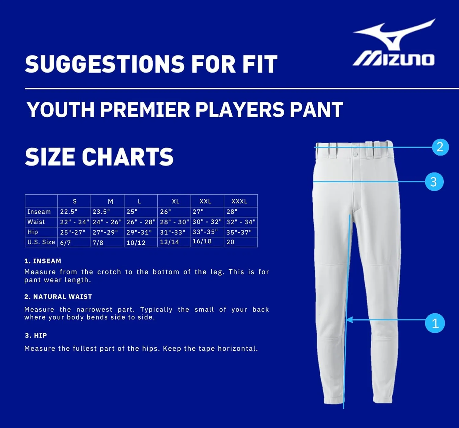 Mizuno Youth Premier Players Baseball Pant