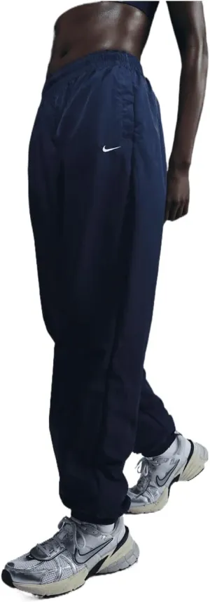 Nike Sportswear Essential Women's Mid-Rise Oversized Woven Joggers (FV7668-478, Armory Navy/White)