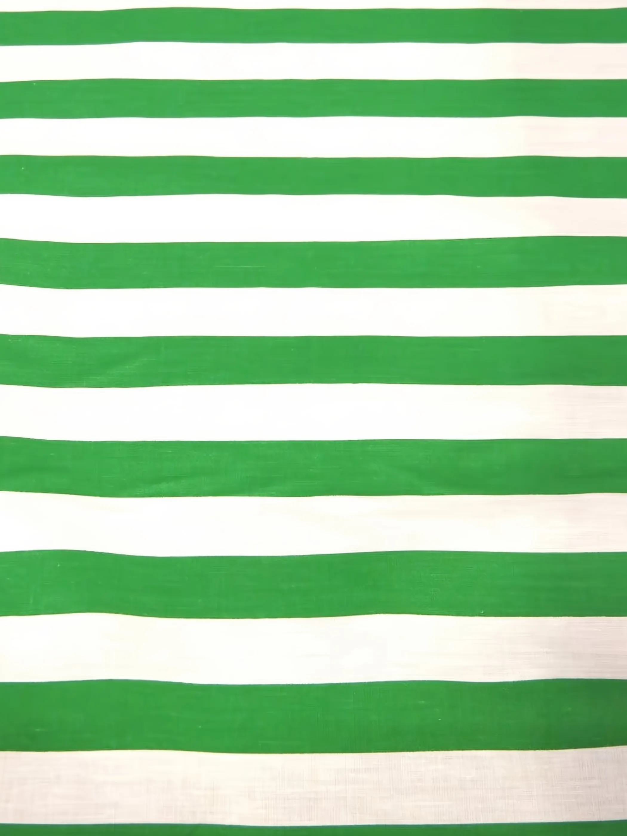 Poly Cotton 1 Inch Stripe Fabric / Kelly Green/White / Sold By The Yard