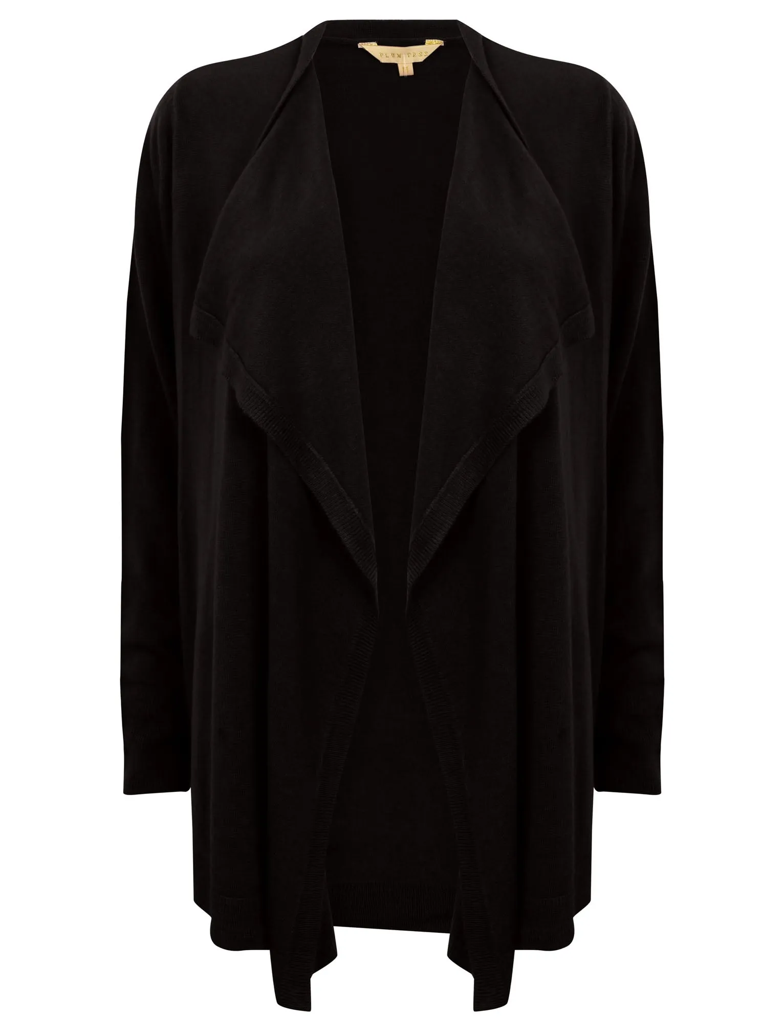 PT Grant Waterfall Cardigan in Black - Plum Tree