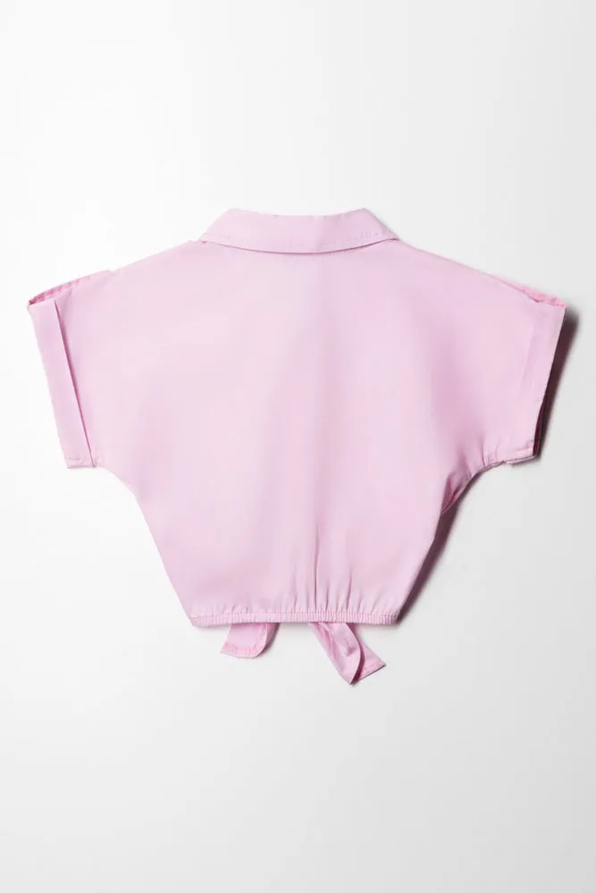 Resort Shirt Pocket Detail Pink