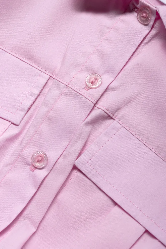 Resort Shirt Pocket Detail Pink