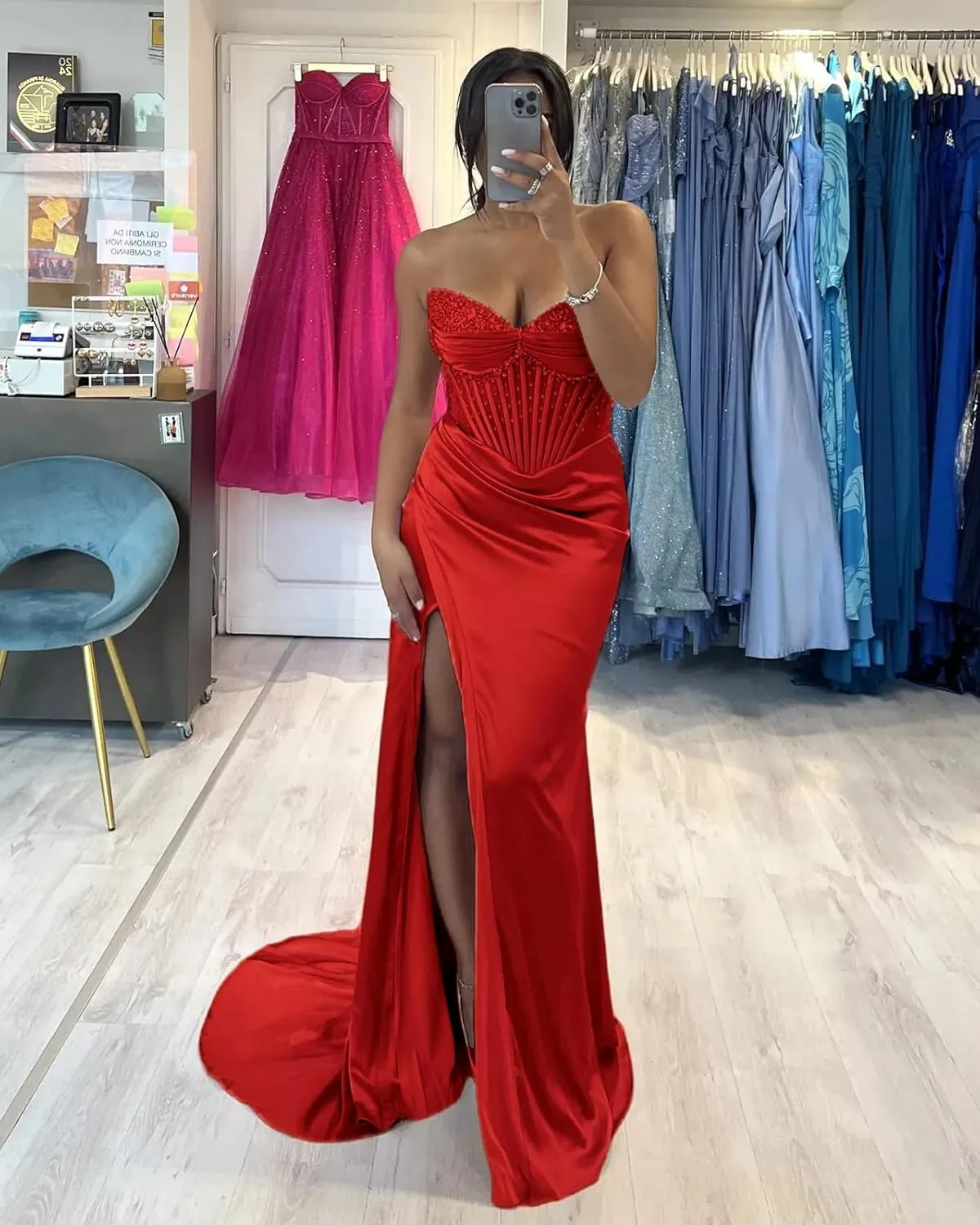 Sequin Prom Dresses for Women 2025 Corset Sparkly Formal Evening Dress Strapless Mermaid Evening Party Gowns ACE180
