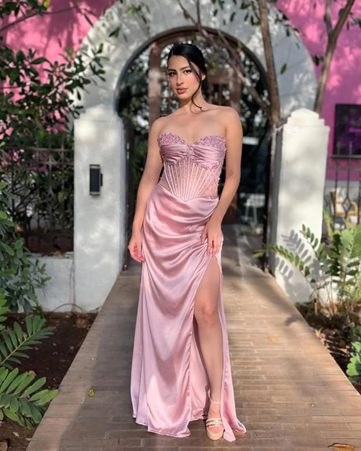 Sequin Prom Dresses for Women 2025 Corset Sparkly Formal Evening Dress Strapless Mermaid Evening Party Gowns ACE180