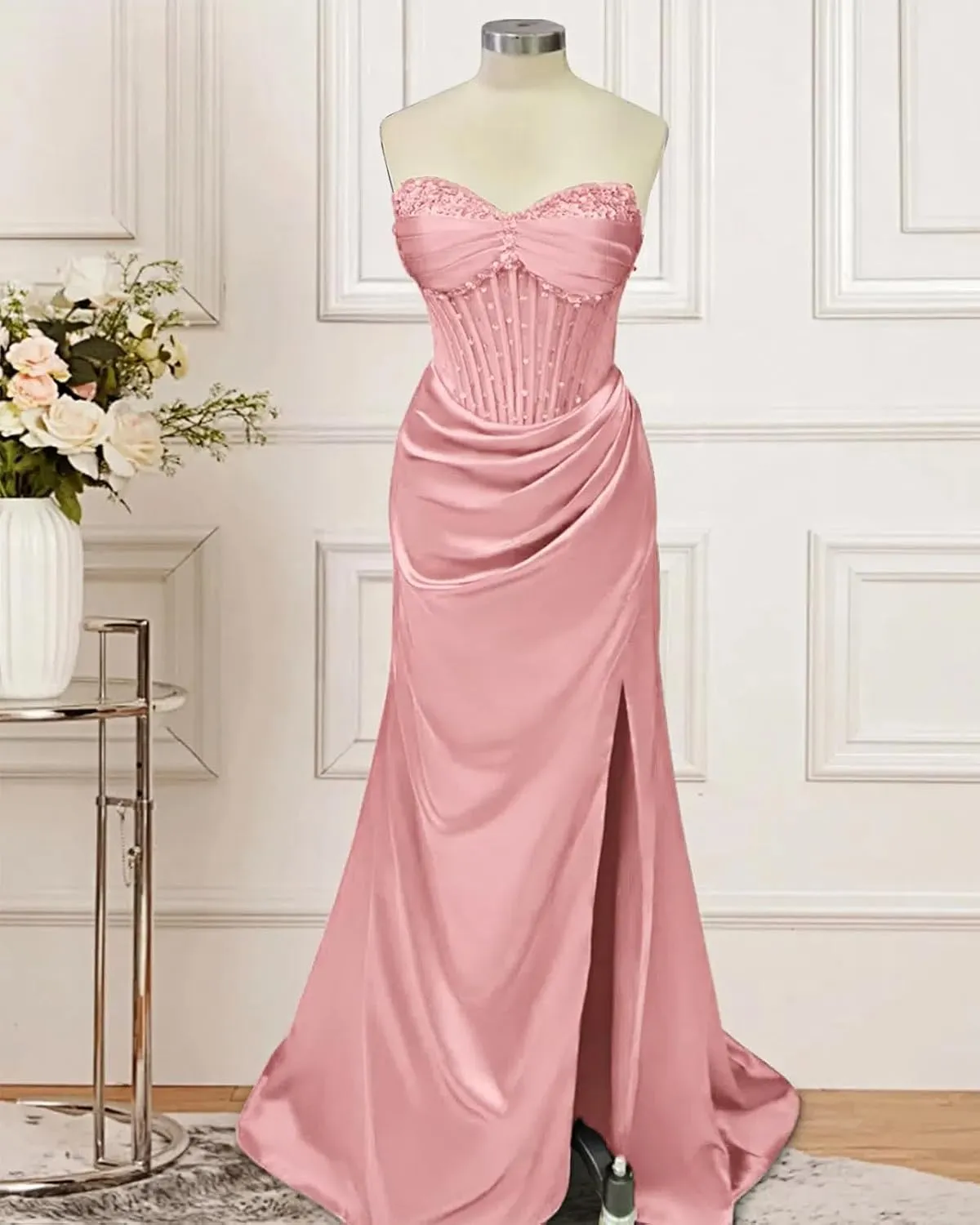 Sequin Prom Dresses for Women 2025 Corset Sparkly Formal Evening Dress Strapless Mermaid Evening Party Gowns ACE180