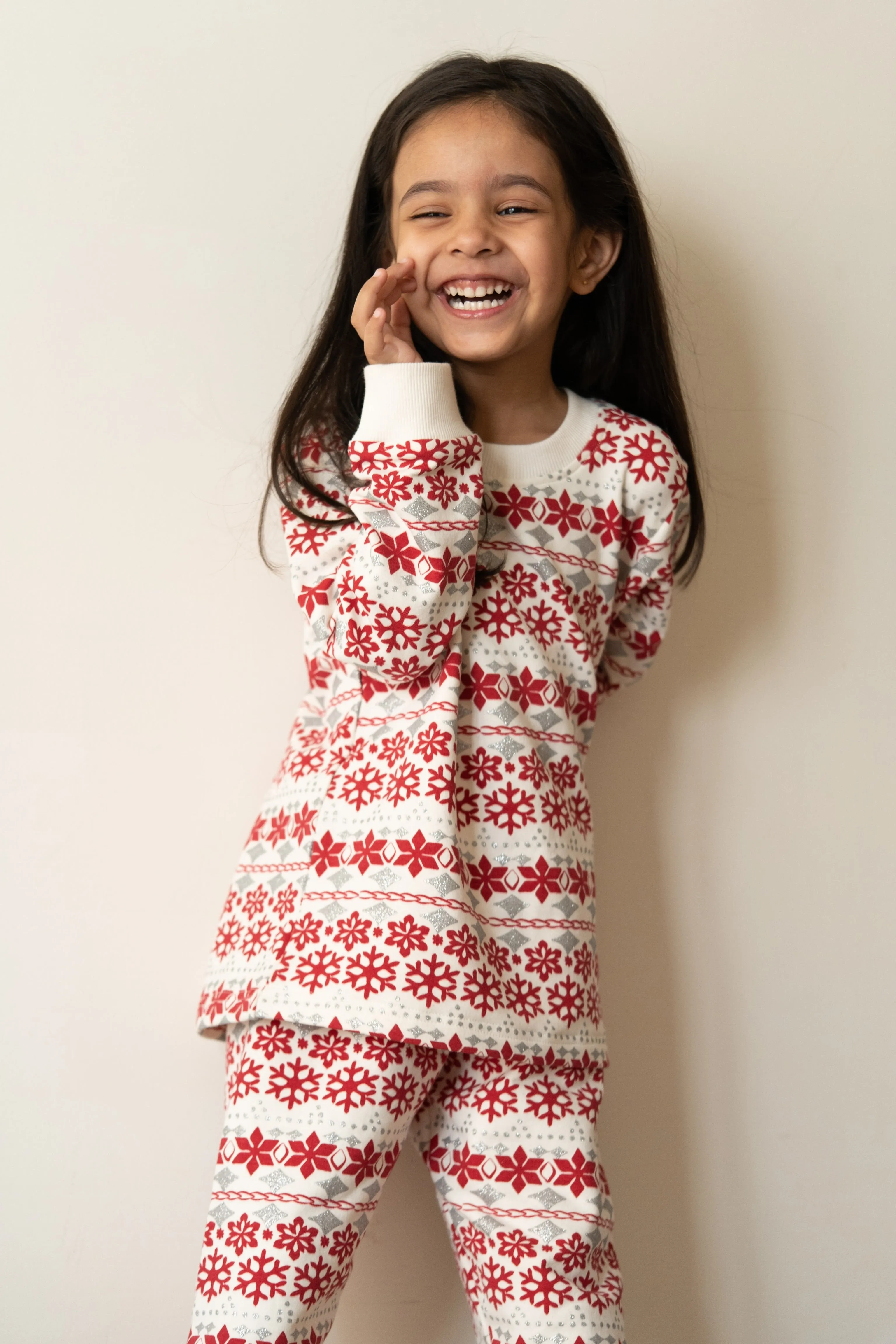 Snowflake all over print tracksuit