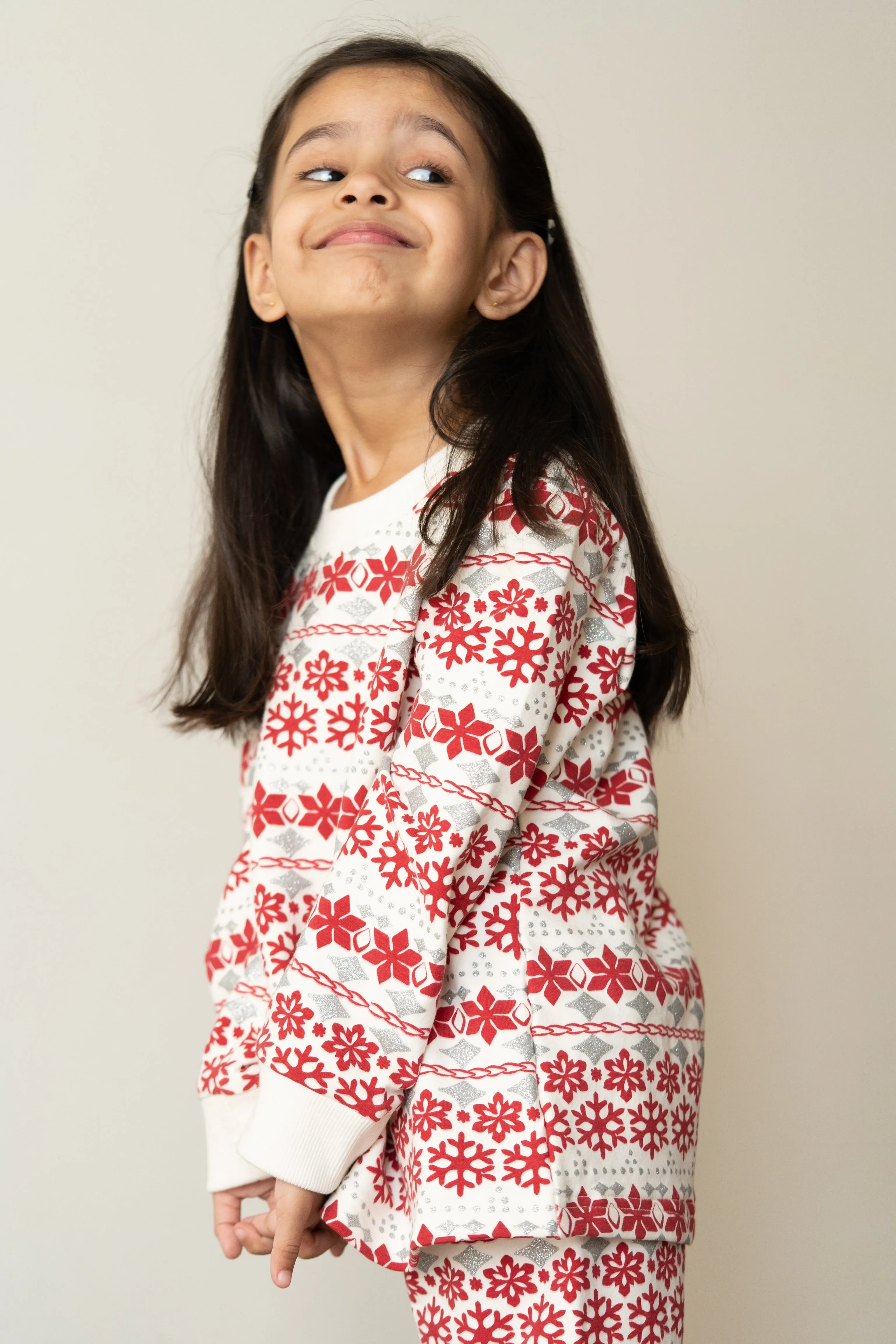 Snowflake all over print tracksuit