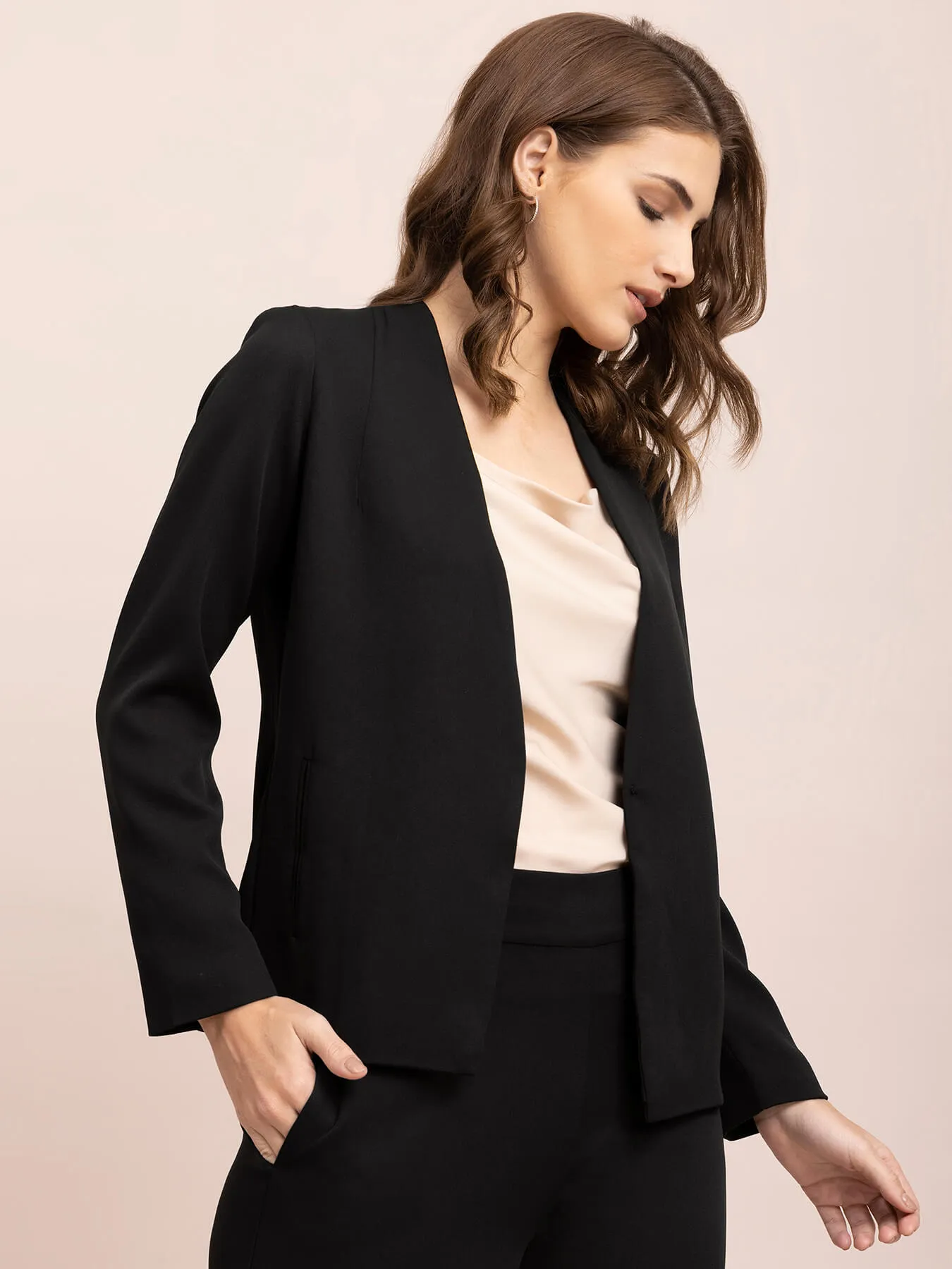Solid Formal Jacket - Black