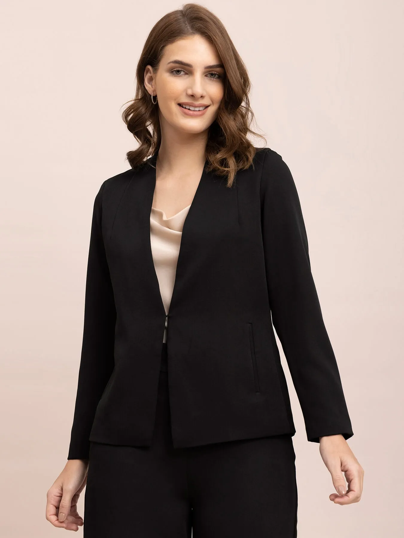 Solid Formal Jacket - Black