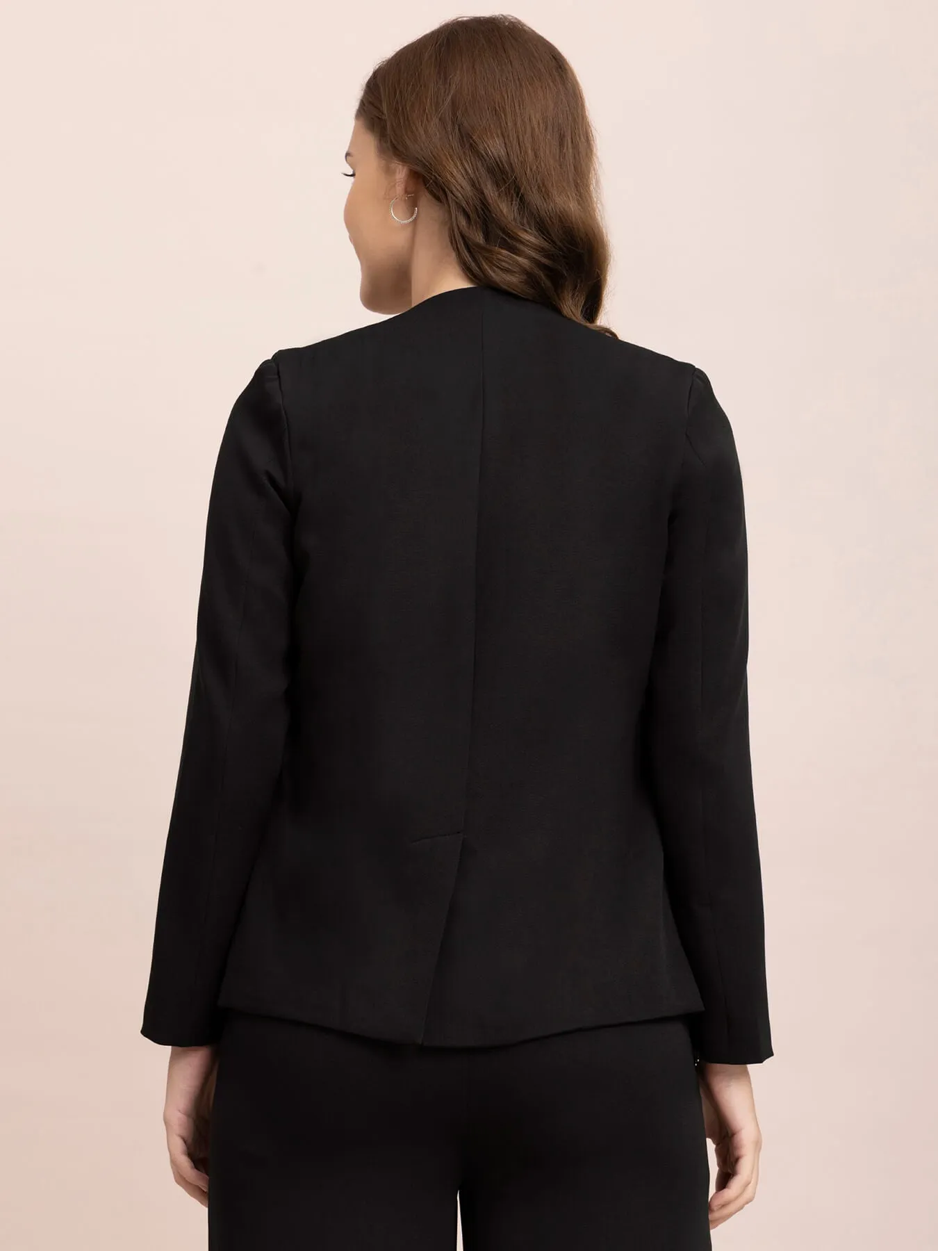 Solid Formal Jacket - Black