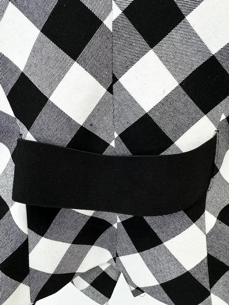 Trend4us Women's Checkered Luxe Blazer