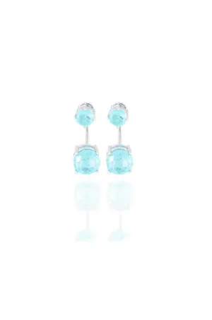 Turquoise Halo Ear Jacket Earrings