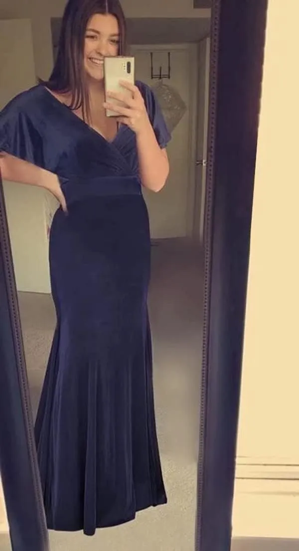 Velvet Bridesmaid Dresses for Women Long Off Shoulder Mermaid Maxi Formal Evening Party Gown