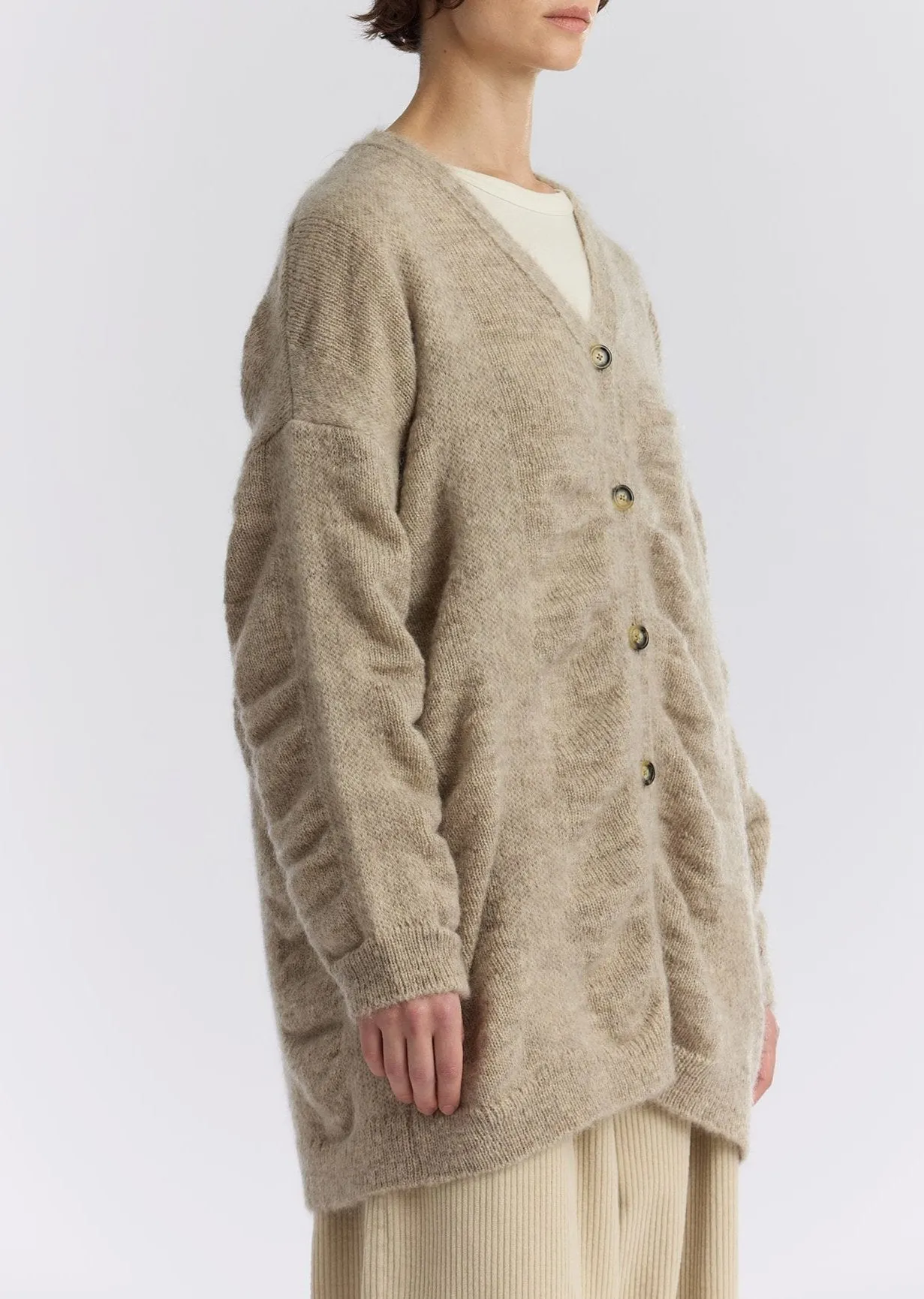 WATERFALL CARDIGAN - NATURAL