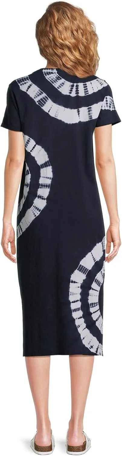Women's and Women's Plus Cotton T-Shirt Dress with Short Sleeves midi Dresses for Women/Dresses for Women