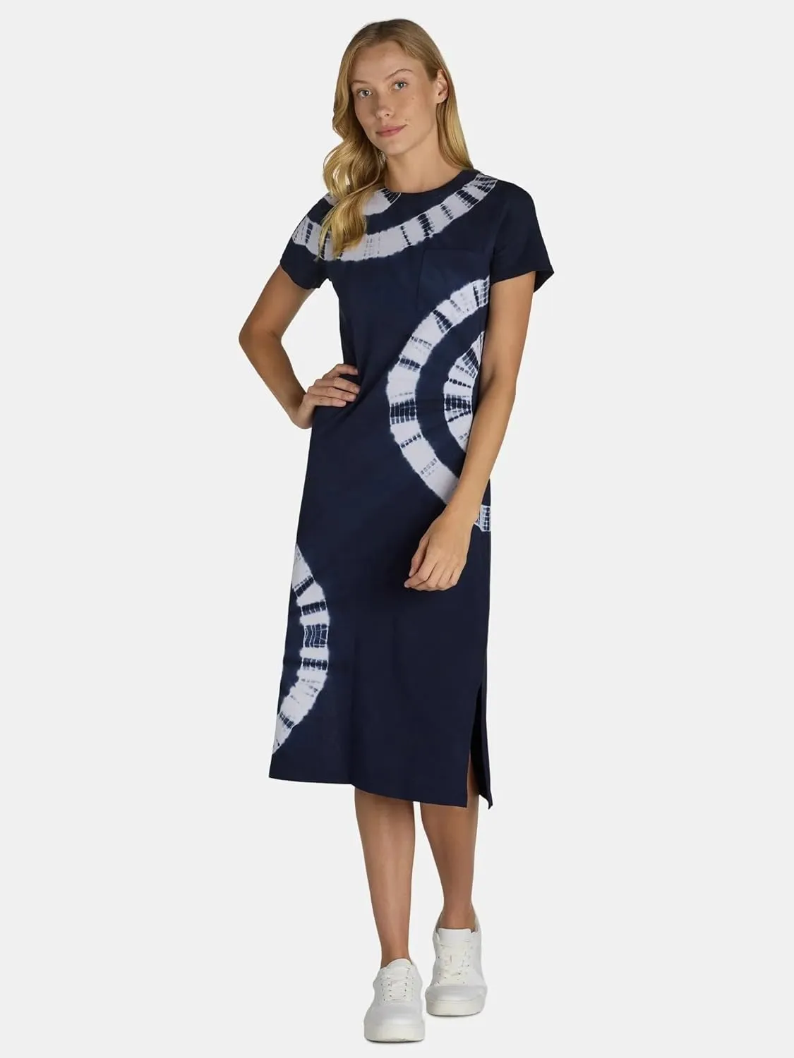 Women's and Women's Plus Cotton T-Shirt Dress with Short Sleeves midi Dresses for Women/Dresses for Women