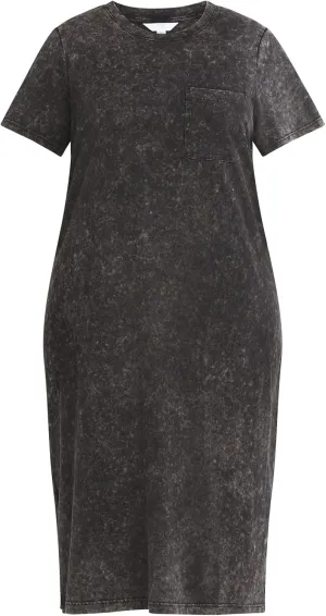 Women's and Women's Plus Cotton T-Shirt Dress with Short Sleeves midi Dresses for Women/Dresses for Women