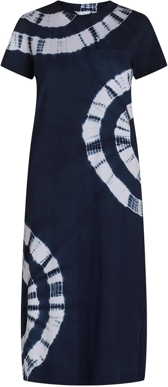 Women's and Women's Plus Cotton T-Shirt Dress with Short Sleeves midi Dresses for Women/Dresses for Women