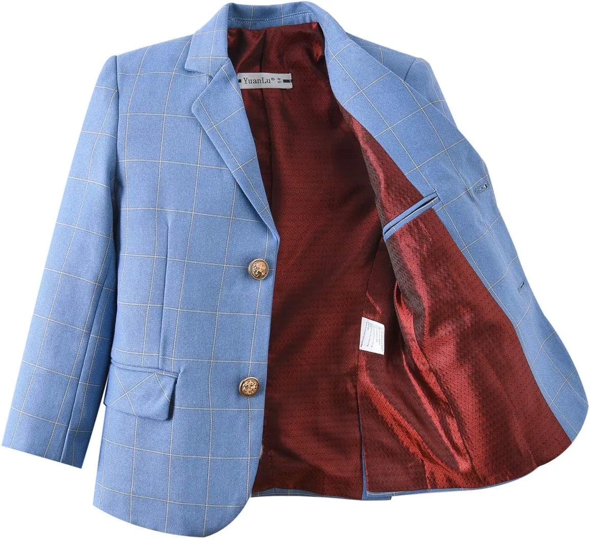 YuanLu Kids Suits for Boys Formal Vest and Pants Dress Suit for Kids Ring Bearer Outfit Suits Set