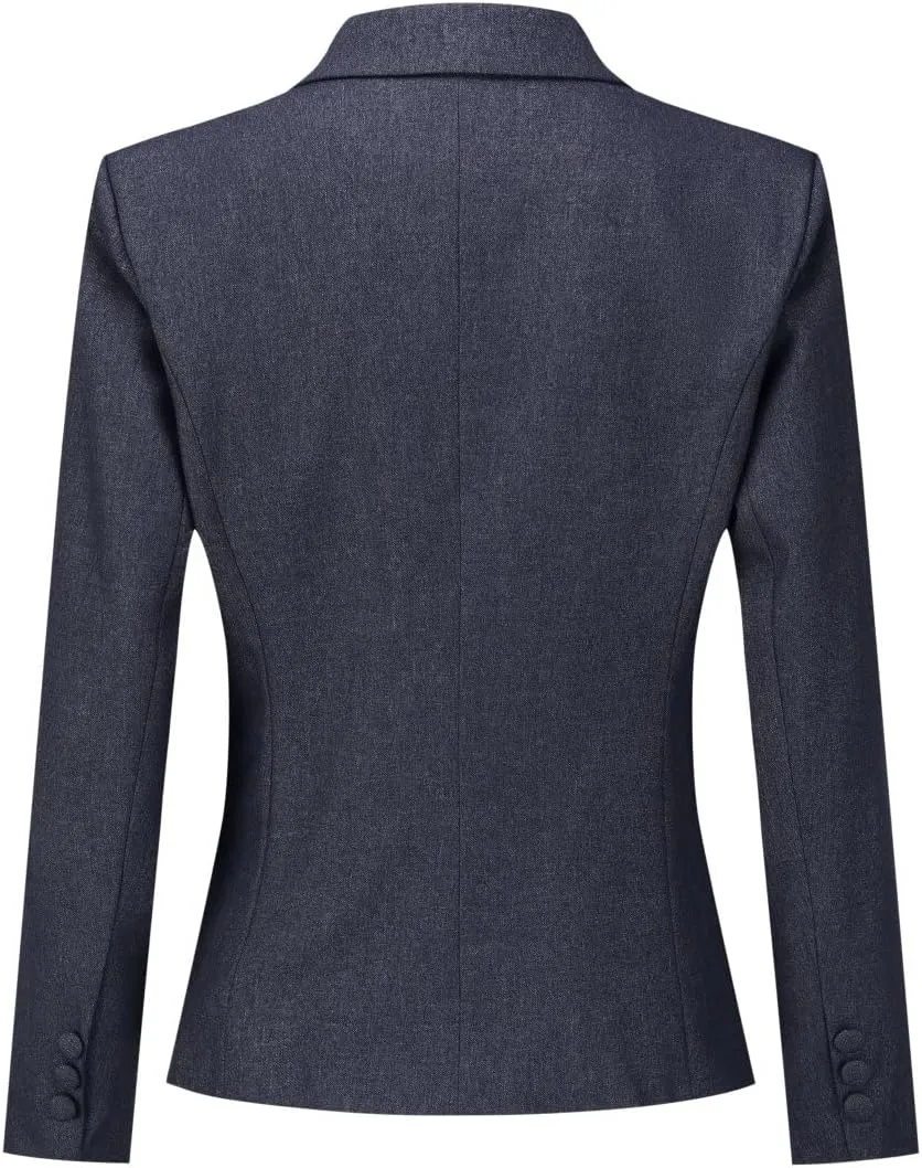 YUNCLOS Women's 2 Piece Double Breasted Suit Set Two Button Blazer and Pants